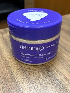 Flamingo Whipped Duo Body Wash & Shave Cream - Pear & Musk - New Sealed